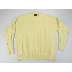Vintage Brooks Brothers Cable Sweater Mens‎ XL Cream Cotton Knit Beige Fisherman